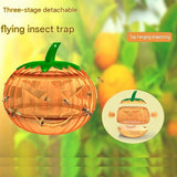 4-pack Orange Pumpkin Shaped Fruit Fly Trap - Reusable Flying Insect Catcher with Hanging Loop, Easy V888-ELOSUNG56365
