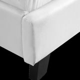 Double PU Leather Bed Frame White V63-761205