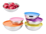 5pcs/set Stainless Steel Mixing Bowl Food Storage Preservation Box with Lids Cookware for Home V1294-YM0901-3118210002811