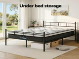 Artiss Bed Frame Double Metal Bed Frames SOL with Mattress MBED-C-SOL-0907-D