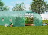 Walk-in Tunnel Greenhouse, 29.5x9.8x6.6 ft Hoop House Greenhouse Tunnel, Peaked Roof Plant Hot House V952-SDXWS30X10X7FTY13V0