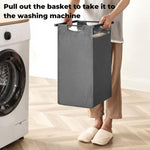 VASAGLE Laundry Hamper with Shelf and Pull-Out Bag 3 x 38L Black and Gray V227-9101263002491