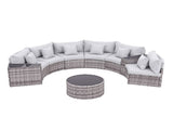 Gardeon 6 Seater Outdoor Sofa Set 9PCS Table Chair Set Garden Rattan Patio Furniture ODF-SOFA-9PC-RTA-GE