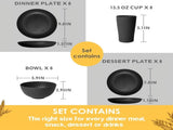 32Eco-Friendly Wheat Straw Dinnerware Stackable Design with Natural Texture, Illuminating the V1102-XMJTZ002