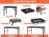 Camping Table with Mesh Desktop, Lightweight & Portable Small Folding Grill Table, Height Adjustable V1259-DP01-I-00035