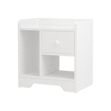 Artiss Bedside Table Drawer Nightstand Side End Table Storage Open Shelf White FURNI-N-BS02-WH