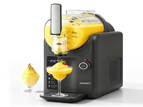 Devanti 5in1 Slushie Machine Ice Cream Maker 2L Grey SLS-CR02-2L-GY