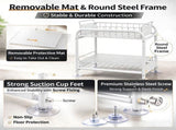 2 Tier Under Sink Storage Rack Kitchen Organizer Steel Frame with Removable Baskets & Suction Feet V324-HO-UNDSINKRACK-WH