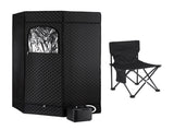 Devanti Portable Steam Sauna Tent 1000W 3L Steamer Pot Full Body Home SPA Timer ST-SAU-3L-180-BK