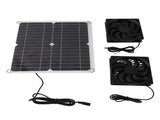 12W 12V Solar Panel Powered Fan Efficient Energy Conversion Solar Panel Dual Fan Kit V1294-YM0706-3111230187511