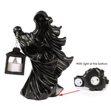 Resin Ghost with Lantern Resin Ghost Hell Messenger Statue Halloween Sculpture Garden Yard V1294-YM0716-10350917