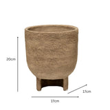 Set 3 Asst Curve Base Planters w Hole Plug 20cm V637-88759PLN
