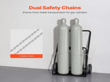 Dual Welding Cylinder Cart, Oxygen Acetylene Tank Cart with 440LBS Static Weight Capacity, 10-Inch V952-SGC440LBS10ICQ7EUV0