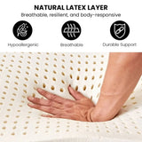 KINGSTON SLUMBER Premium Luxury 34cm King Mattress , Medium-Firm, Natural Latex Layer, Euro Top, V219-BEDMATKSLX5A