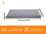 Washable Waterproof Dog Bed Sofa with Removable Cover - Orthopedic Linen Pet Pillow Bed for Small V767-P-XD2236-L-GY
