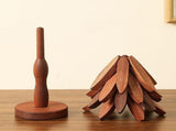 2-Piece Foldable Christmas Tree Design Pot Holders Set Decorative Heat Resistant Trivets with Holder V1258-DP02-BOL-212