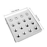 Adjustable Folding Step in Plated Silver Stainless Steel for Trucks and Trailers V1369-AZ3-W-22535