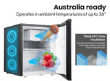 GECKO 57L Portable Camping Bar Fridge with Freezer 12V/24V, Black V219-CAPFOFGEKA06B