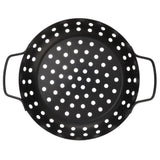 Non-Stick Circular Grilling Plate, Black, High-Grade Carbon Steel, Perfect for Bbq V1366-AZ2-W-21539