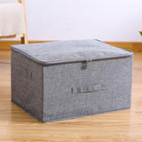 SOGA 2X Grey Large Portable Double Zipper Storage Box Moisture Proof Clothes Basket Foldable Home SBOX022X2