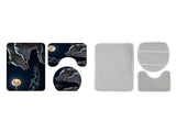 3PCS Night Theme Shower Waterproof Non Slip Bathroom Mat Rug Toilet Lid Cover Set V1294-YM0901-JY29014-01