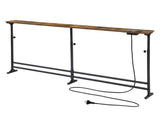 Levede Narrow Console Table Adjustable Behind Couch Side Power Ports Entryway NI1092-BR-AU