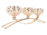 Crystal Candle Holder 3 Heads Windproof European Style Stable Durable Gold Candle Holder for Wedding V1294-YM0706-3115230084811