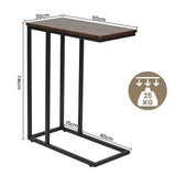 C-Shaped Sofa Side End Table Metal Frame Laptop Tray - All Family V178-66703