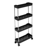 Slim Rolling Storage Cart 4 Tier Bathroom Organizer Mobile Shelving Unit Utility Cart Tower Rack for V1294-YM0901-3117240164212