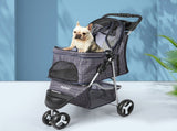 PaWz Large Pet Stroller Dog Cat Carrier Plaid ST1001-PLAID