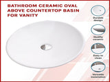 Bathroom Ceramic Oval Above Countertop Basin for Vanity V63-784985