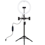 11.8 Led Ring Light With Tripod & Dual Phone Brackets - Usb 3 Modes Dual Colour Temperature V562-B4603TKP