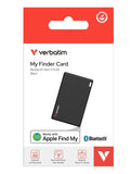 Verbatim My Finder Card Bluetooth Finder 1 pack- Black, Bluetooth Apple Find My V1202-V2-MPT-32138