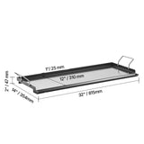 Carbon Steel Griddle, 32x14 inch Universal Flat Top Rectangular Plate, Gas Grill Griddle for BBQ V952-DCJPTG3214INVTJ16V0