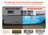 Oval Pool Liner Pad, 12 x 24 ft Pool Liner Pad for Above Ground Swimming Pools, Extra-Thick Pool V952-DSYYCDDOVAL1FNG34001V0