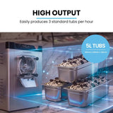 POLYCOOL Commercial 4L Benchtop Hard Ice Cream and Gelato Machine, 16L/hr output, 1400W, Stainless V219-FDSICMPYG20A