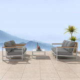 5 Seater Grandeur Lounge Suite White V264-OTF-545A-WHE-6PC