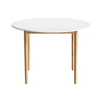 Artiss Dining Table Round White 108CM Diameter Demi DINING-C-TAB-01-WHWD