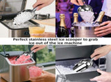 Stainless Steel Ice Scoop Multipurpose Kitchen Food Shovel For Ice Maker Popcorn Coffee Bean Candy V1369-AZ3-W-14952