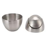 Desktop Trash Can Stainless Steel Egg Shape Mini Countertop Waste Bin with Swing Lid for Bathroom V1294-YM0512-3117220254311
