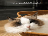 Cat Bed Rope Cotton, Cotton Rope Woven Round Cat Beds Basket with Built-in Teasing Ball, Handwoven V1189-LWWAL-20260325-00252