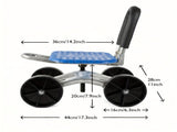 garden kneeler, garden seat with wheels, mobile gardening stool, kneeling bench, garden helper, V1107-DSZ-001-123