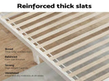 Artiss Bed Frame Double Size Wooden White RIO WBED-D-004D-137-AB