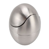 Desktop Trash Can Stainless Steel Egg Shape Mini Countertop Waste Bin with Swing Lid for Bathroom V1294-YM0512-3117220254311