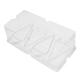 10pcs Baking Cake Box 4 Grid Triangular Transparent Material Cake Box for Dessert Bakery V1294-YM0721-3118210047611