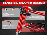 SEDY 30Pc Allen Key Set Long Arm Hex & Torx Keys with Grip Handle SAE Metric V465-81139