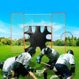 3-IN-1 Lacrosse Goal with Backstop and Target,3.7mx2.7m Lacrosse Net, Steel Frame Backyard Lacrosse V952-ZQGQQMTJK66Y43P7FV0