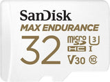 Sandisk Max Endurance Microsdhc Card SQQVR 32G UHS-I C10 U3 V30 100MB/S R 40MB/S W SD V28-FFCSAN32GQQVR