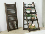 Retro 4 Tier Wooden Ladder Bookcase Folding Book Shelf Plant Stand Storage Rack V767-JJ-ZZ131