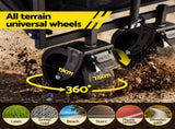 Gardeon Folding Camping Wagon Heavy Duty Utility Cart with Tailgate Table 150L GCT-W-TABLE-86-BK